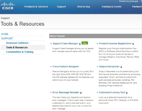 Tools & Resources Cisco