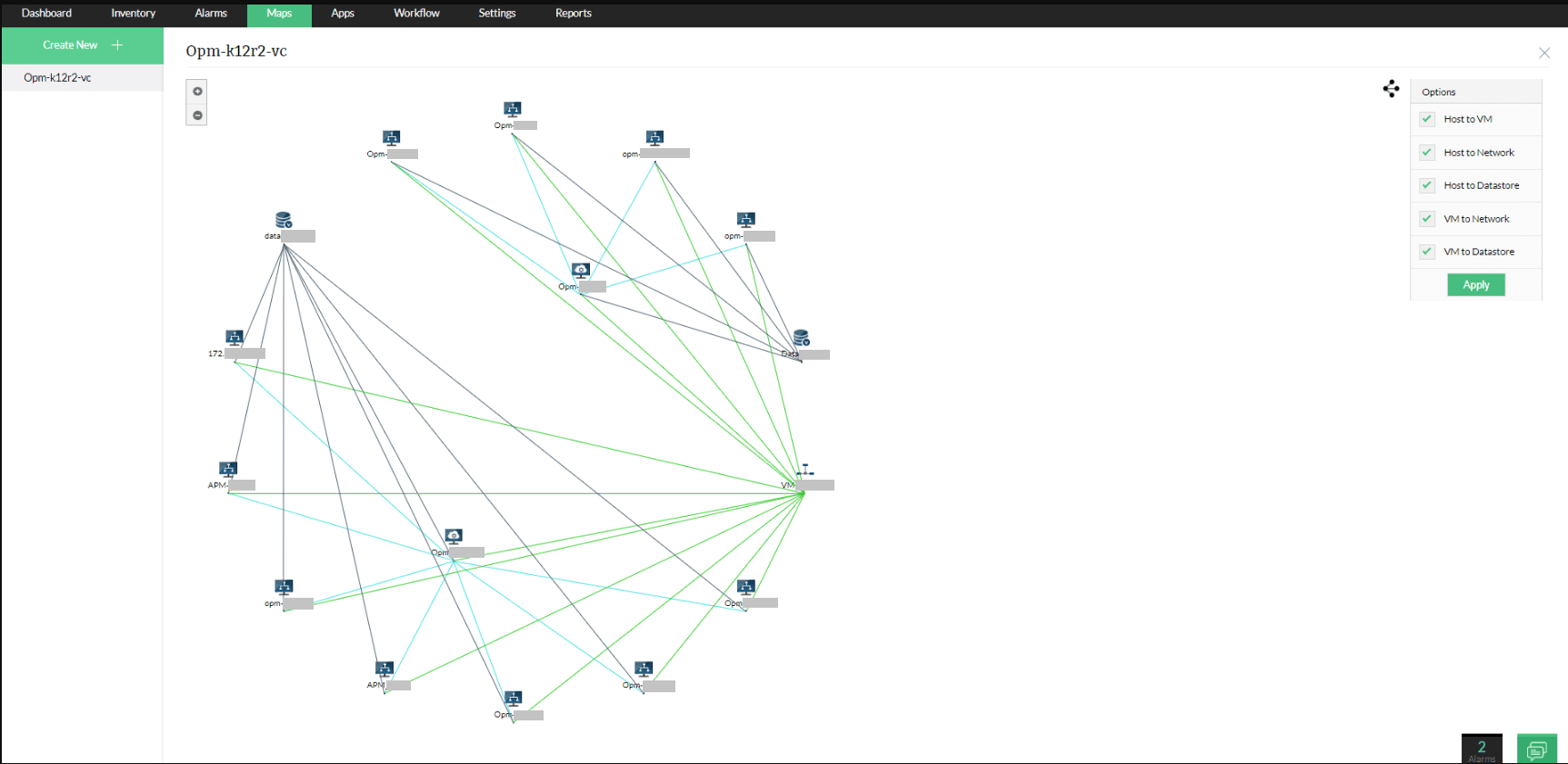 Mapeo de topología de red con ManageEngine OpManager
