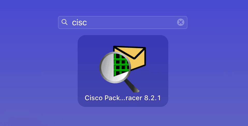 Cisco Packet Tracer desde el Launchpad en MacOS