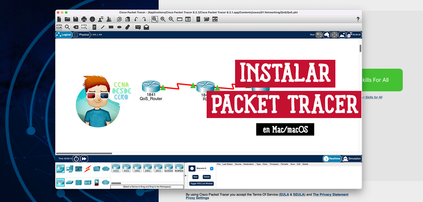 Cómo Instalar Cisco Packet Tracer en MacOS