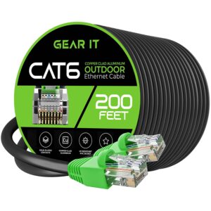 GearIT Cable Ethernet para exteriores e impermeable