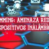 Imagen abstracta que representa una amenaza de jamming a redes y dispositivos inalámbricos.
