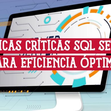 Monitor mostrando un diseño gráfico con círculos y líneas que representan datos y métricas.