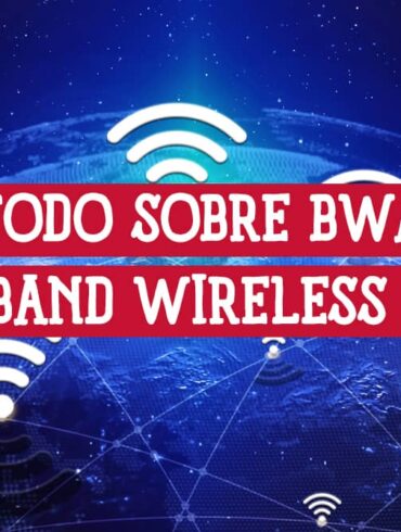 Imagen gráfica que muestra un globo terráqueo con iconos de Wi-Fi superpuestos, junto al texto "TODO SOBRE BWA - Broadband Wireless Access".