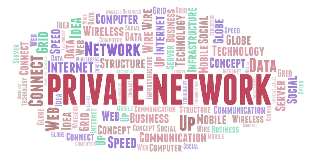 Nube de palabras: Qué son las redes privadas. Términos clave: red, internet, datos, tecnología, comunicación, infraestructura.
