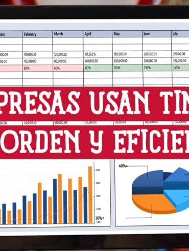 Tablet mostrando datos de empresas que usan Timly; mayor orden y eficiencia.