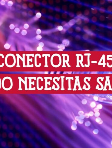 Conector RJ-45: Todo lo que necesitas saber. Imagen de un conector RJ-45 con fibras ópticas. Redes y cableado.