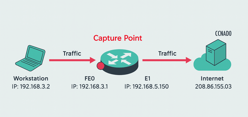 Topología de red para la configuración de Cisco EPC